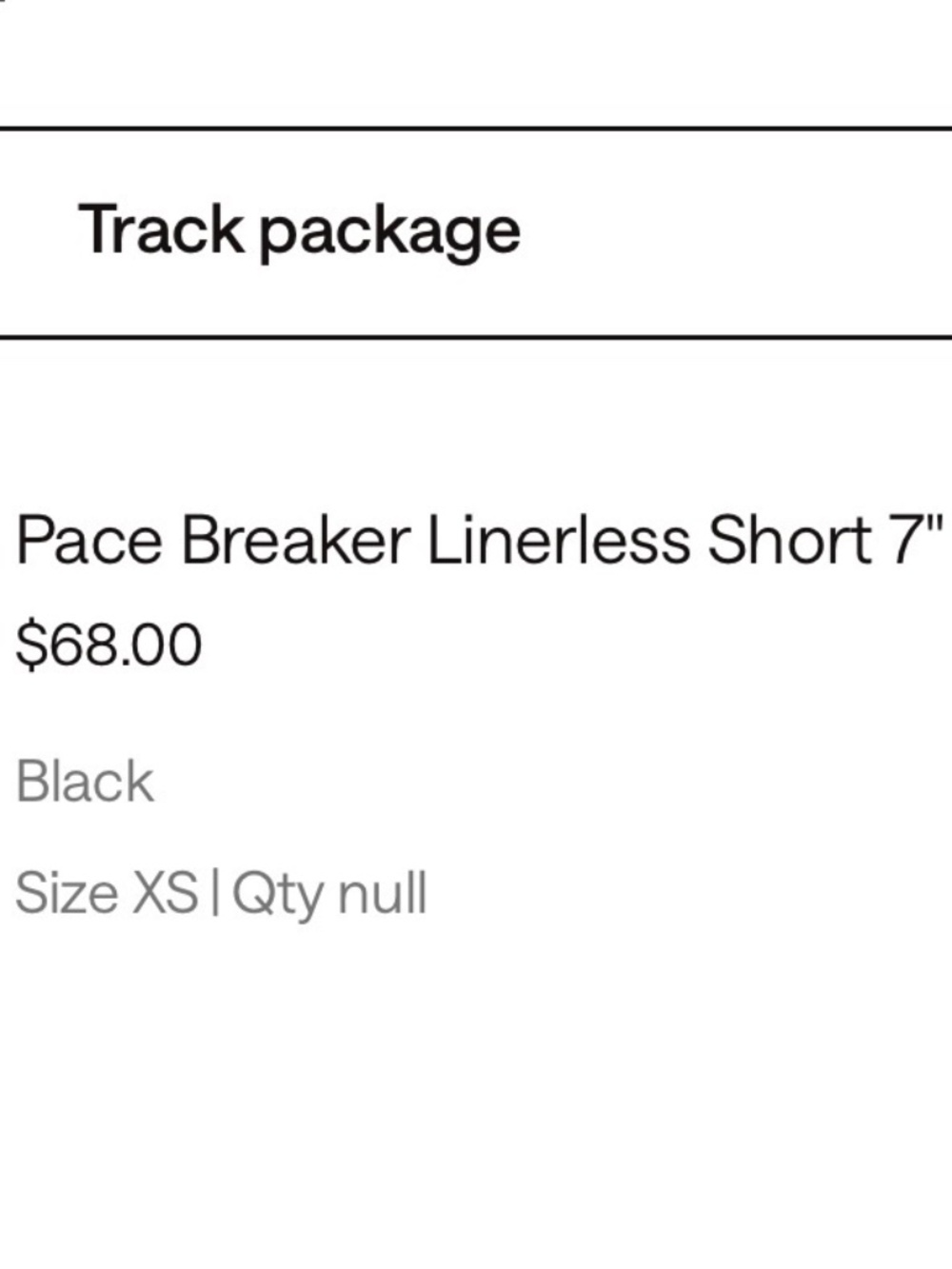 Lululemon men’s shorts, black, XS